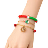 Christmas Cartoon Bell Rhinestone Necklace for Women