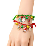 Christmas Cartoon Bell Rhinestone Necklace for Women