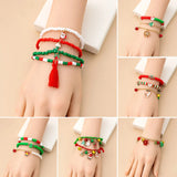Christmas Cartoon Bell Rhinestone Necklace for Women