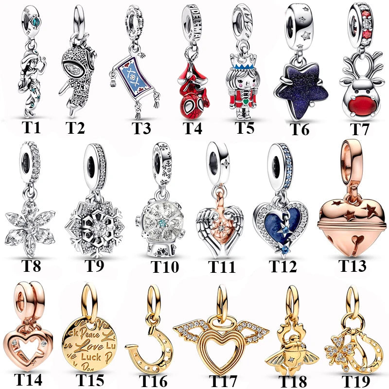 925 Silver Snowflake Charm for Bracelet Jewelry Making