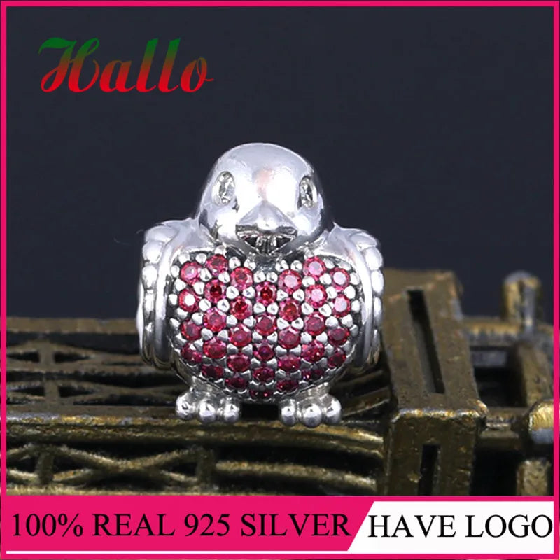 Sterling Silver Christmas Friendship Animal Charm Bead