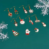 Christmas Charms Enamel Pendants for DIY Jewelry