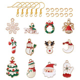 Christmas Charms Enamel Pendants for DIY Jewelry