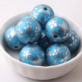 Christmas Colorful 20MM 100pcs/lot Acrylic Snowflake Beads For Kids Necklace