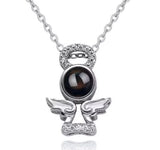 Angel Christmas Projection Necklace Personalized Photos