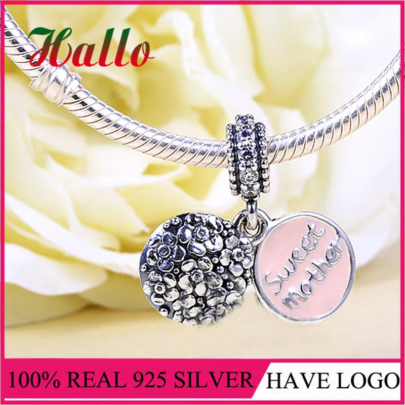 DIY Mother Enamel Charm Bead for Bracelet Pendant Making