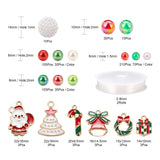 Christmas DIY Jewelry Making Kit Santa Charms Crystal Thread Xmas Supplies