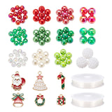 Christmas DIY Jewelry Making Kit Santa Charms Crystal Thread Xmas Supplies