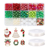 Christmas DIY Jewelry Making Kit Santa Charms Crystal Thread Xmas Supplies