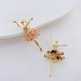 Dancer Girls Rhinestone Crystal Charms Pendant For Women