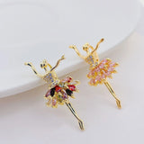 Dancer Girls Rhinestone Crystal Charms Pendant For Women