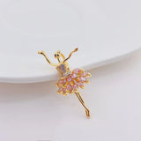 Dancer Girls Rhinestone Crystal Charms Pendant For Women