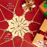 Personalized Snowflake Birthstone Necklace - Family Names Gifts