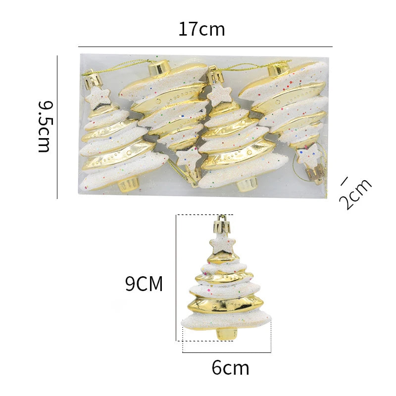Christmas Candy Train & Crutch Tree Pendant Navidad Gift Decor