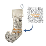 Christmas Candy Bags Clown Shoes Sublimation Christmas Socks