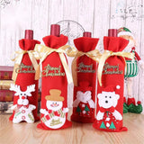 Plaid Wine Bottle Bags Holiday Table Dressing Supplies