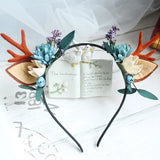 Christmas Deer Antlers Horn Headband Cat Ear Hair Hoop Headdress R58E