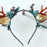 Christmas Deer Antlers Horn Headband Cat Ear Hair Hoop Headdress R58E