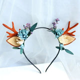 Christmas Deer Antlers Horn Headband Cat Ear Hair Hoop Headdress R58E