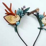 Christmas Deer Antlers Horn Headband Cat Ear Hair Hoop Headdress R58E