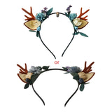 Christmas Deer Antlers Horn Headband Cat Ear Hair Hoop Headdress R58E