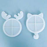 Christmas Deer/Cat Tray Epoxy Resin Mold DIY Crafts Silicone Mould