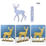 Christmas Deer Silicone Mold with Holder for DIY Table Decor