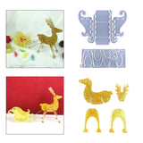 Christmas Deer with Santa?s Sleigh Mold Set - Home Decor Car Storage Box Mold