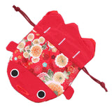 Christmas Drawstring Pouch Gift Candy Brocade Japanese Purse Sack