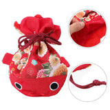 Christmas Drawstring Pouch Gift Candy Brocade Japanese Purse Sack