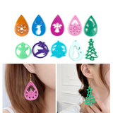 Christmas Silicone Resin Mold Set Snowflake Snowman Keychain Pendant