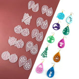 Christmas Silicone Resin Mold Set Snowflake Snowman Keychain Pendant
