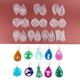 Christmas Silicone Resin Mold Set Snowflake Snowman Keychain Pendant