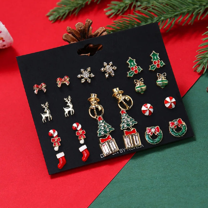 Christmas Earrings for Women - Stud Earrings Set