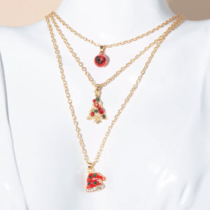 Christmas Elements Alloy Pendant Multi-layer Necklace Women's Jewelry