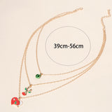 Christmas Elements Alloy Pendant Multi-layer Necklace Women's Jewelry