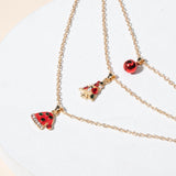 Christmas Elements Alloy Pendant Multi-layer Necklace Women's Jewelry