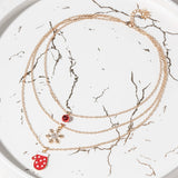 Christmas Elements Alloy Pendant Multi-layer Necklace Women's Jewelry