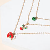 Christmas Elements Alloy Pendant Multi-layer Necklace Women's Jewelry