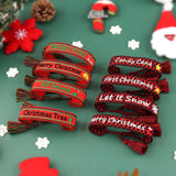 Christmas Embroidered Alphabet Woven Tassel Bracelet For Women