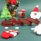 Christmas Embroidered Alphabet Woven Tassel Bracelet For Women