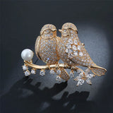 14K Soild Love Bird Bohemia Brooch for Women