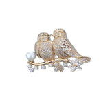 14K Soild Love Bird Bohemia Brooch for Women