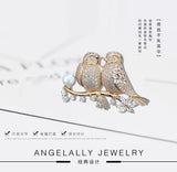 14K Soild Love Bird Bohemia Brooch for Women