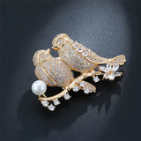 14K Soild Love Bird Bohemia Brooch for Women