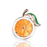 925 Silver Orange Christmas Party Brooches Unisex