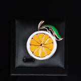 925 Silver Orange Christmas Party Brooches Unisex