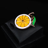 925 Silver Orange Christmas Party Brooches Unisex
