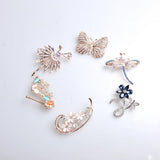 Christmas Rose Butterfly Brooch Jewelry Bohemia Party Unisex Pins