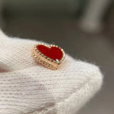 Heart Shape Earring Studs Platinum Plated Silver Women Girls Jewelry